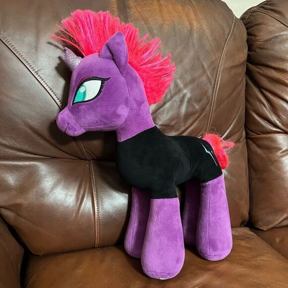 BUILD-A-BEAR Tempest Shadow Plush 16” MY LITTLE PONY Movie Purple Black 2017 - Picture 1 of 15